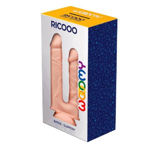 Wooomy Ricooo Dildo – Flesh Packaging | Ultimate Pleasure Wooomy Ricooo Dildo Flesh retail packaging box for waterproof hypoallergenic jelly adult toy