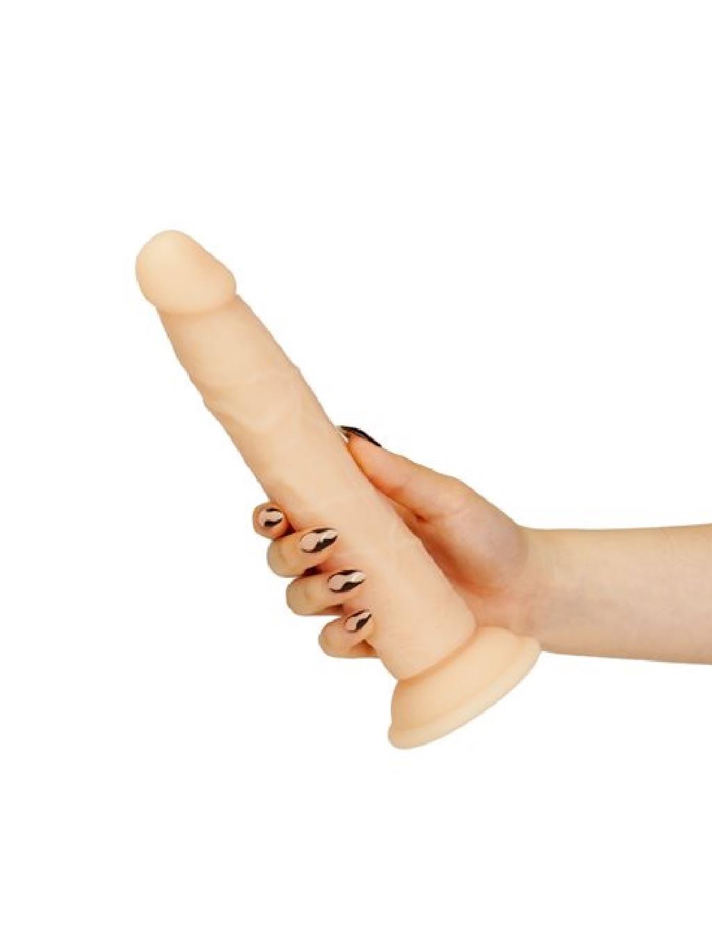 Swan Naked Addiction 9" Dildo – Vanilla | Ultimate Pleasure Swan Naked Addiction 9 inch dildo vanilla with strong suction base and harness compatible wide base