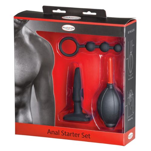 Malesation Anal Starter Set (1) Open box showing a beginner anal exploration set neatly packaged inside