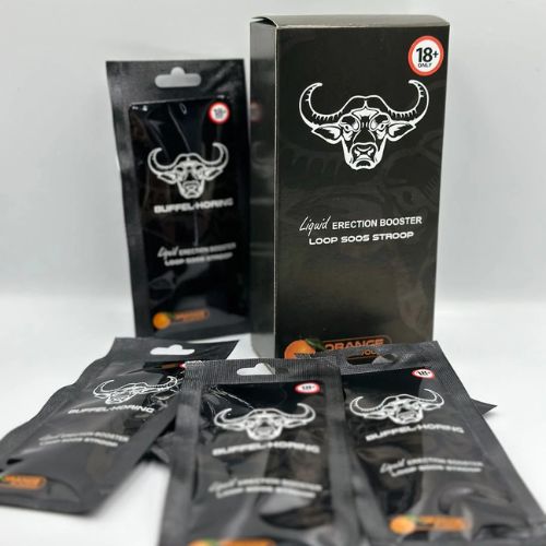 Buffel-Horing Loop Soos Stroop – Liquid Performance Support for Men (1) Buffel-Horing Loop Soos Stroop® liquid sachets for men's intimate wellness. Convenient, easy-to-use performance support that may assist stamina, confidence, and intimate satisfaction.